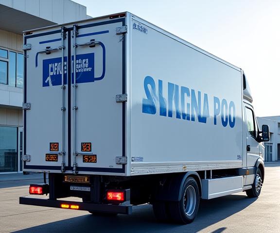Refrigerated pharmaceutical transport vehicle with real-time temperature monitoring equipment